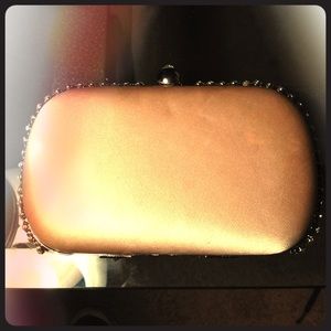 Gold Clutch With Rhinestones