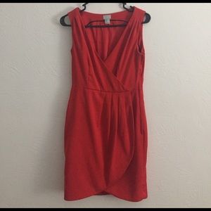 H&M faux wrap dress with tulip hem