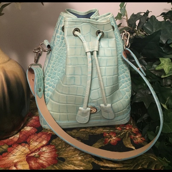 Dooney & Bourke Handbags - Dooney & Bourke Nile Croco bucket drawstring bag