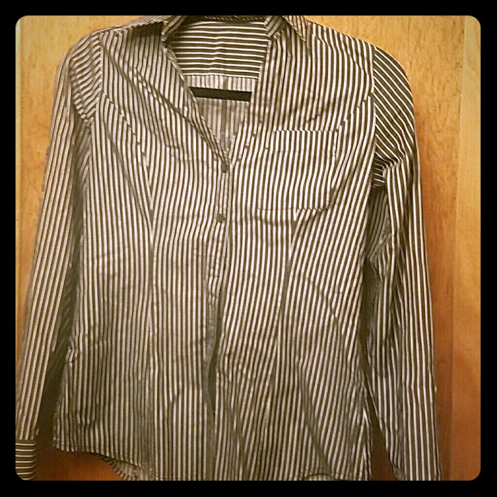 Express Striped Button Down