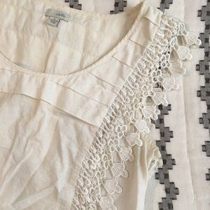 Anthropologie Odille White cotton top