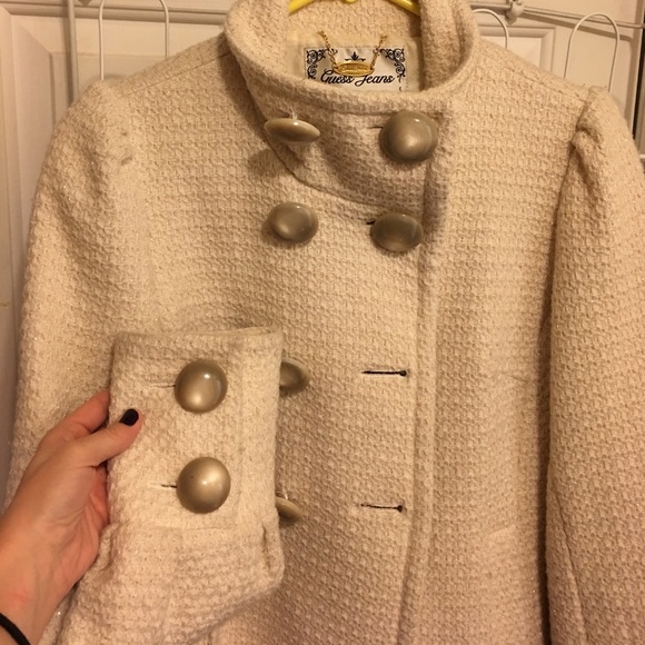 Cream and specked gold guess coat - Picture 2 of 3