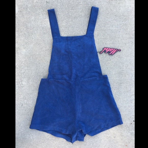 Motel Rocks Suede Overalls - Picture 2 of 4