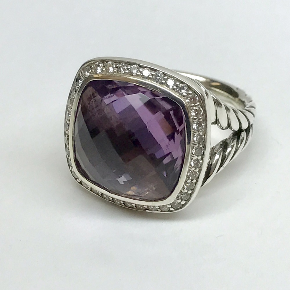 David Yurman sterling silver diamond Albion ring