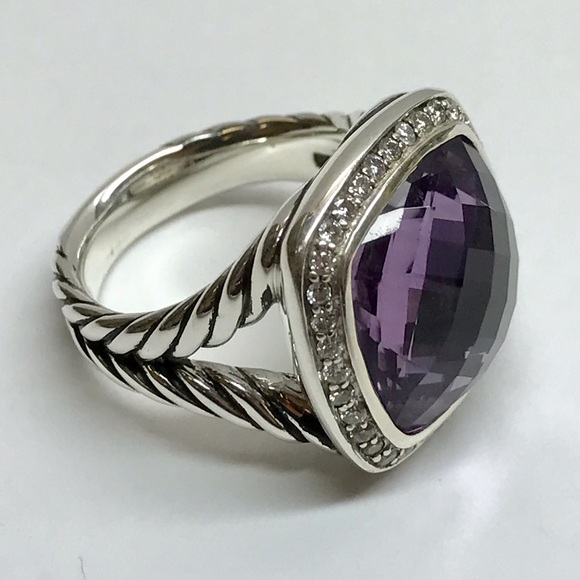 David Yurman sterling silver diamond Albion ring - Picture 2 of 3