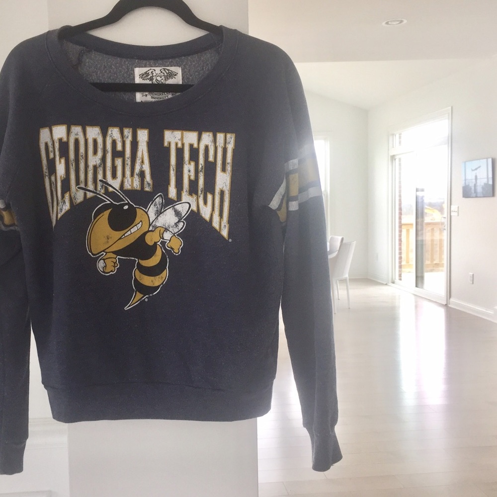 Distressed Georgia tech sweater