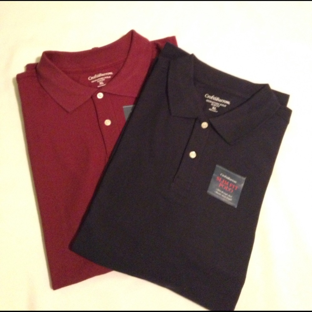 Bundle of 2 men's slim-fit polo shirts
