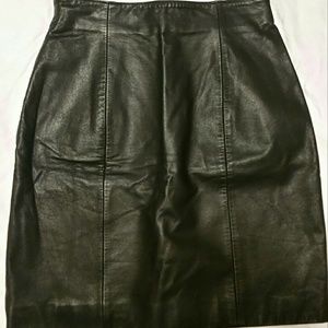 Byrnes & Baker vintage leather skirt (GUC)