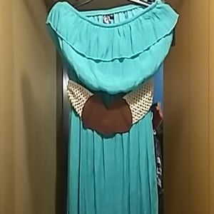Teal blue/green long dress