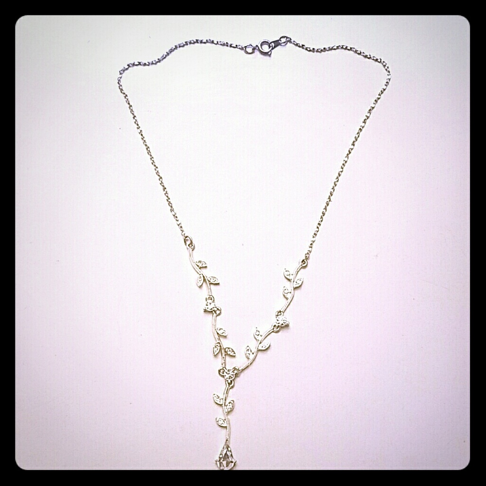 Vine Necklace with real rhinestones