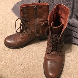 Steve Madden heeled combat boots