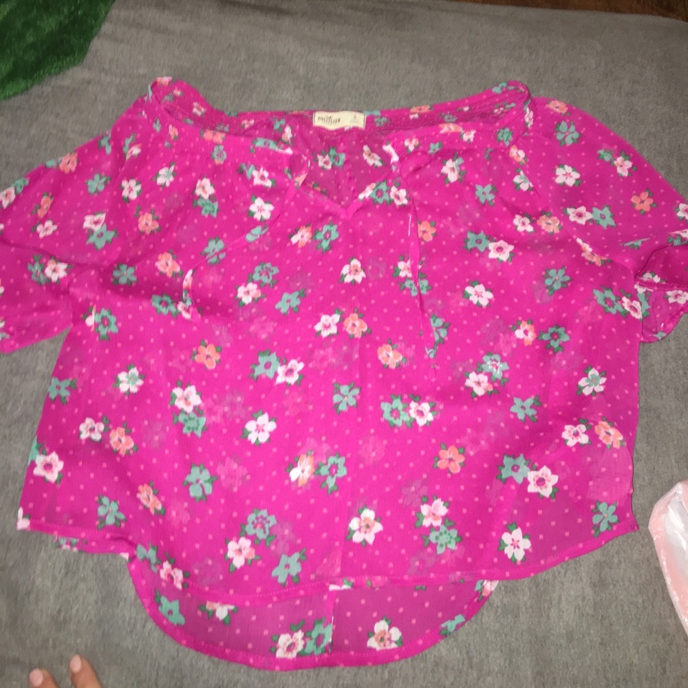 Hollister Pink Floral Shirt