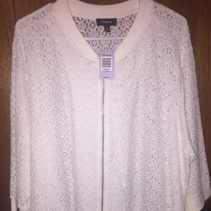 Torrid lace zip up jacket