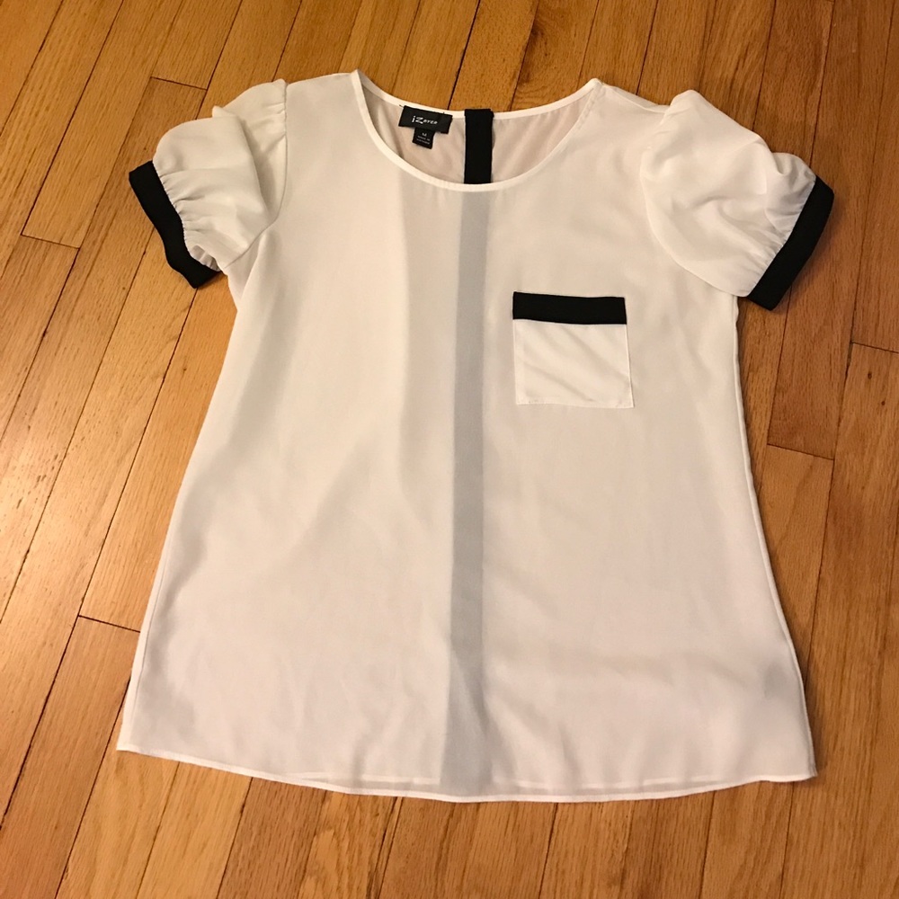 White and black blouse