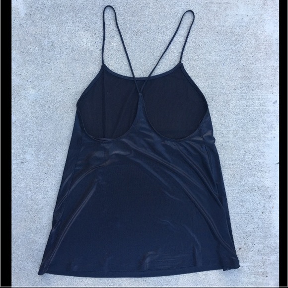 Shiny Black Slip Dress - Picture 2 of 4