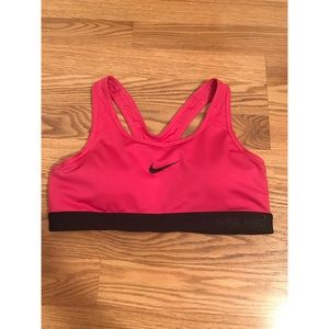 PINK NIKE SPORTS BRA