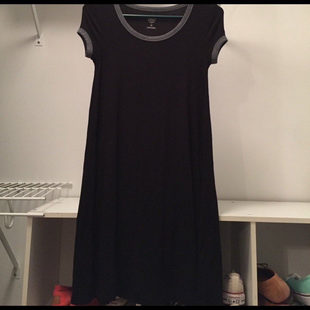 Black shirt dress