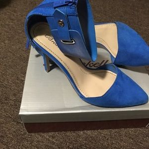 Blue Ankle Strap Heels