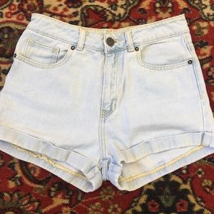 PacSun high waisted denim shorts