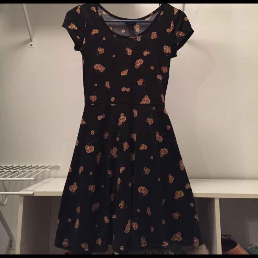 Sunflower skater dress