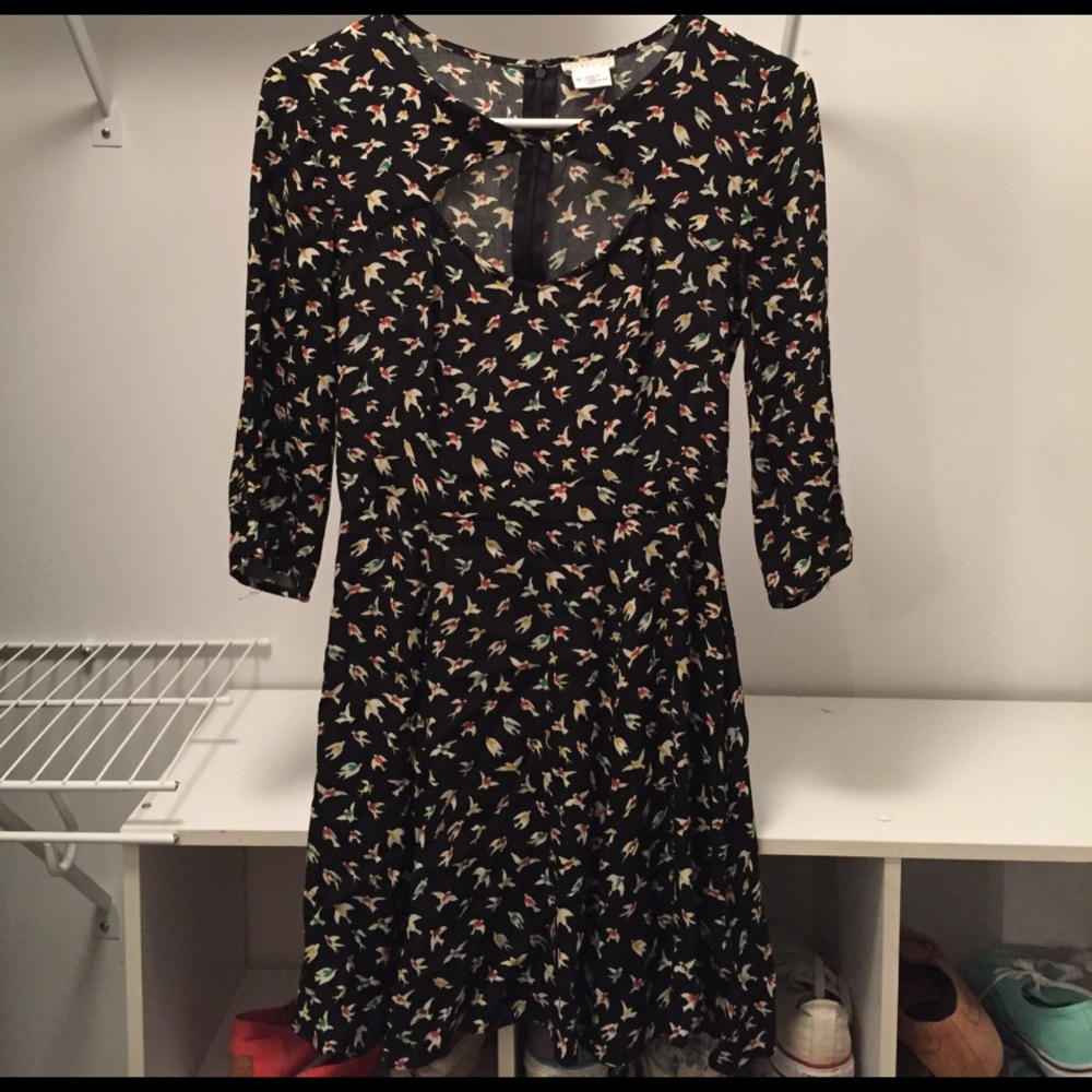Bird patterned dress