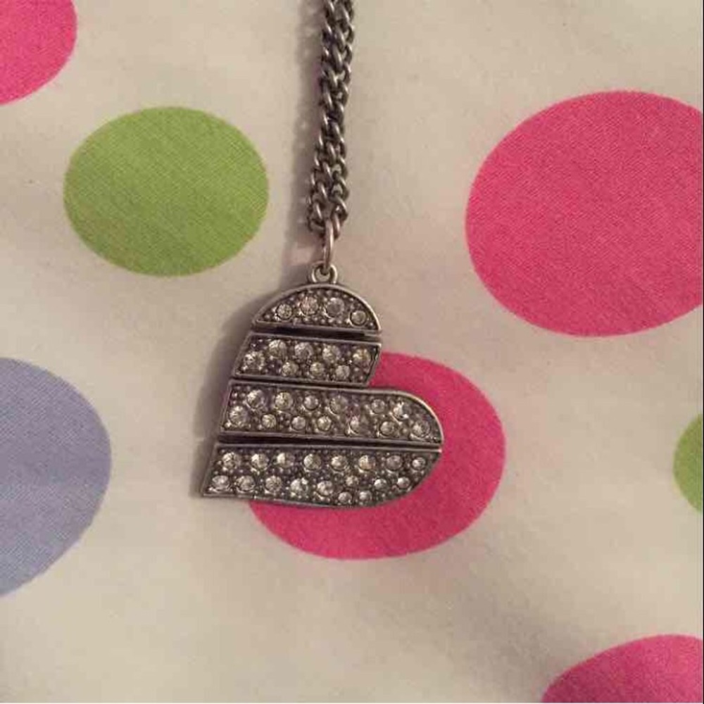 Long Necklace with a Heart Shaped Pendant