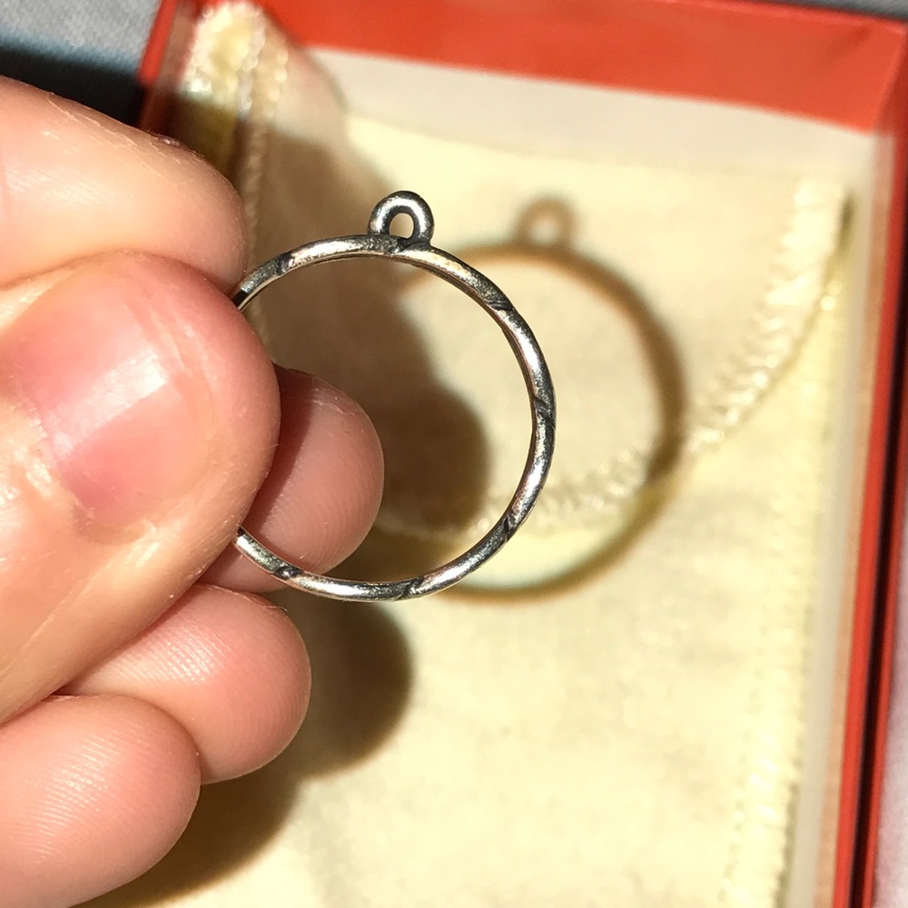 James Avery Twisted dangling loop ring