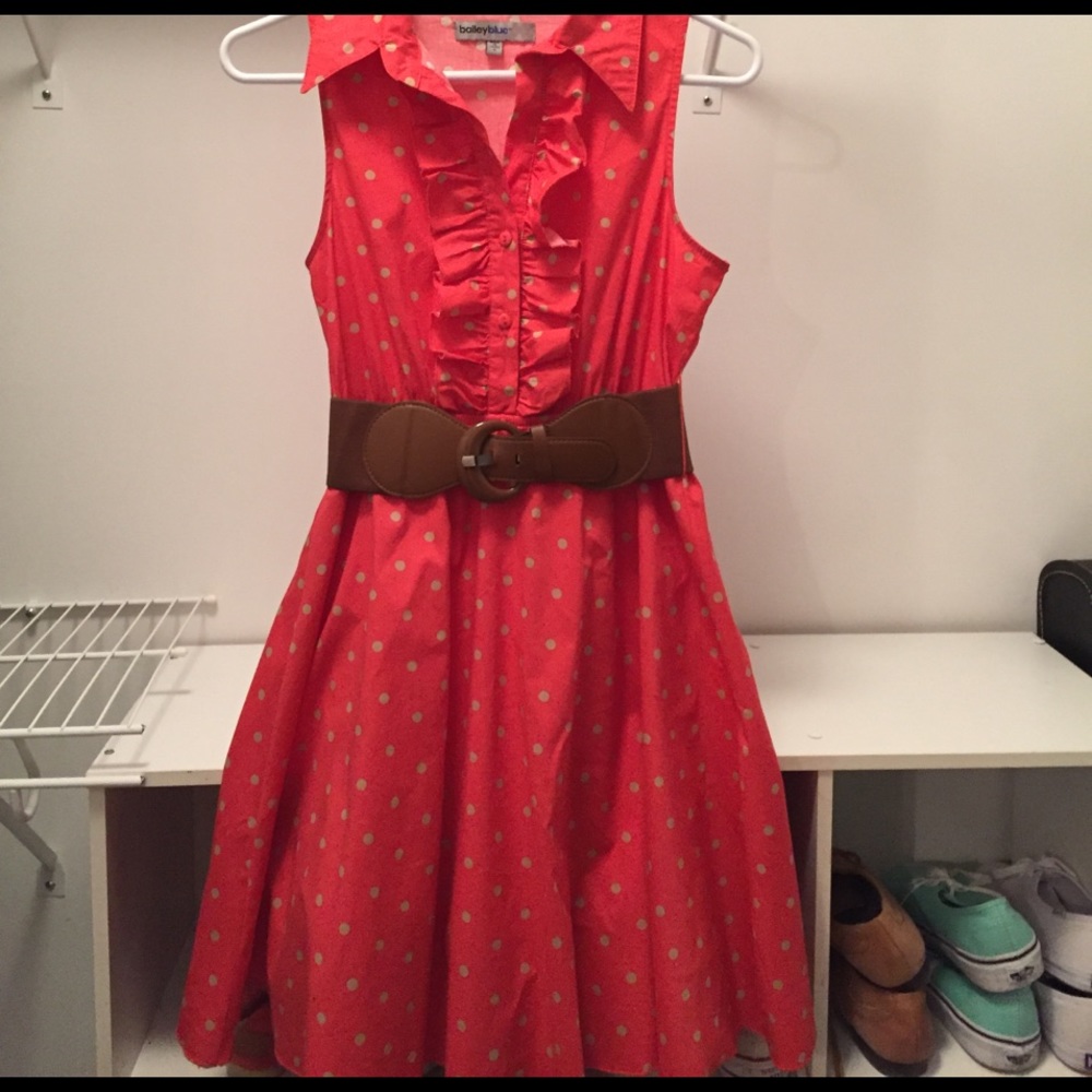 Vintage polka dot swing dress