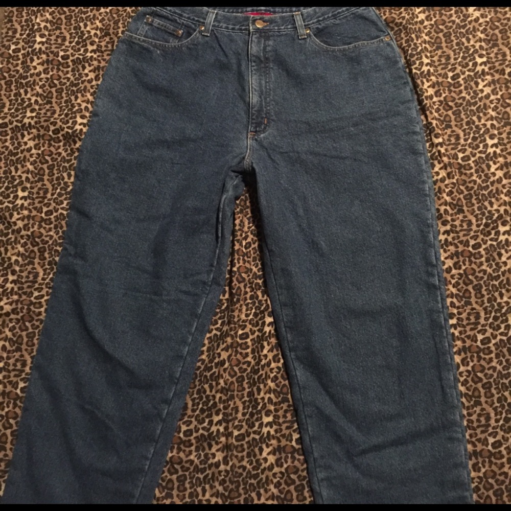 LL Bean fleece lined jeans Double Relaxed Sz. 18