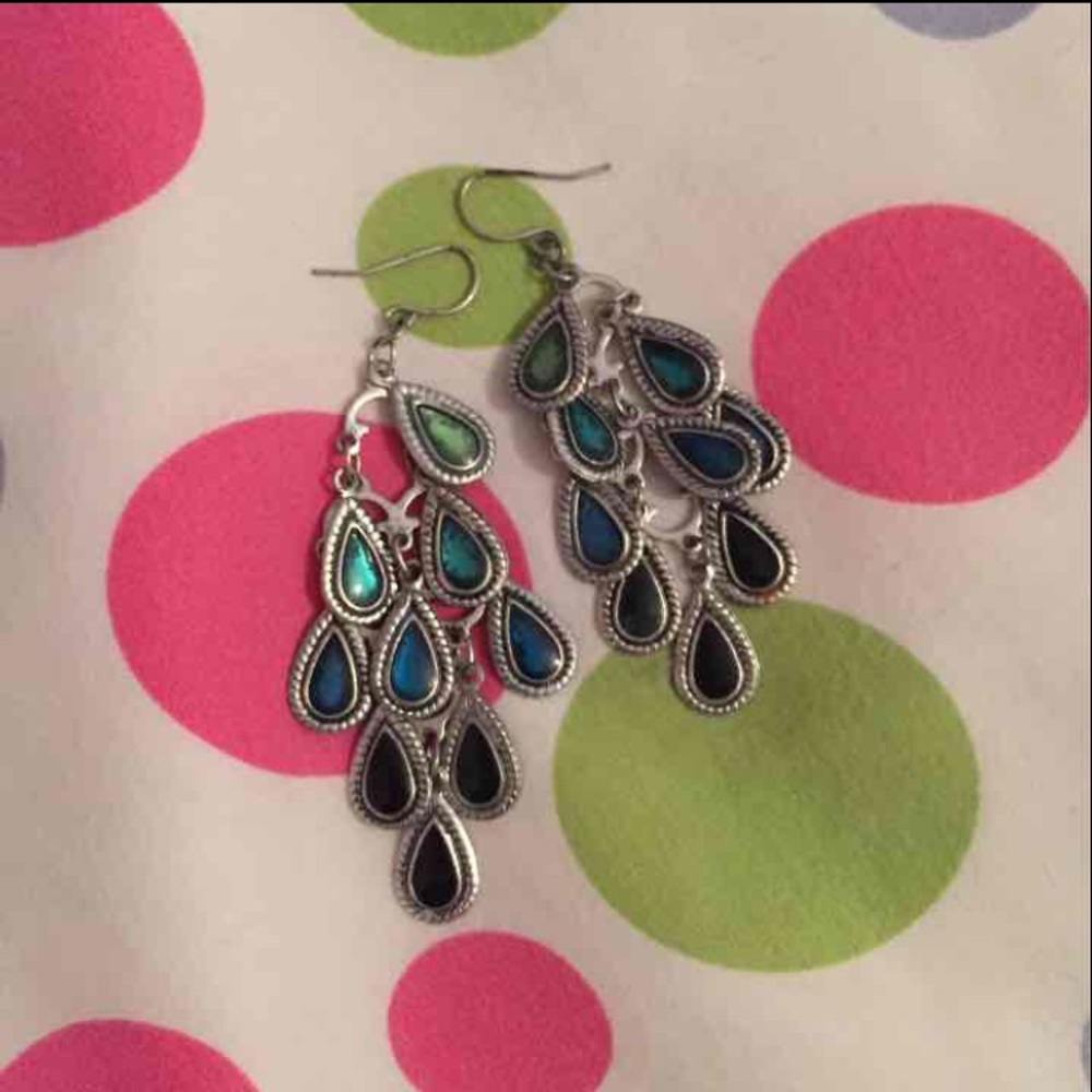 Green to Blue Ombré Dangles!
