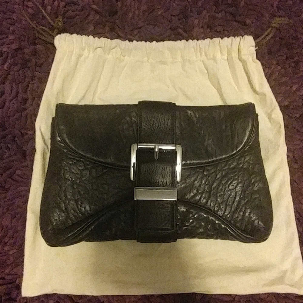 Black Leather Clutch