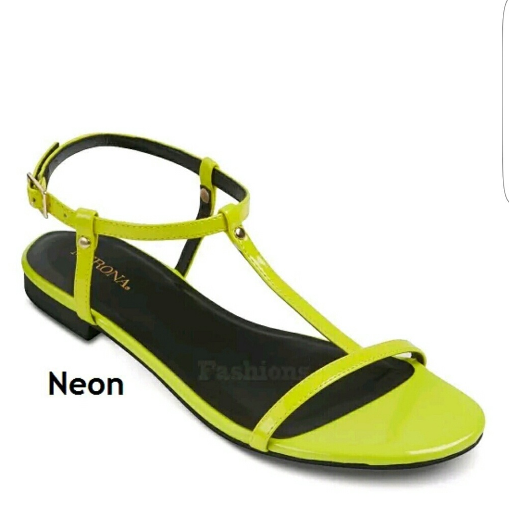 NWT Neon sandals.
