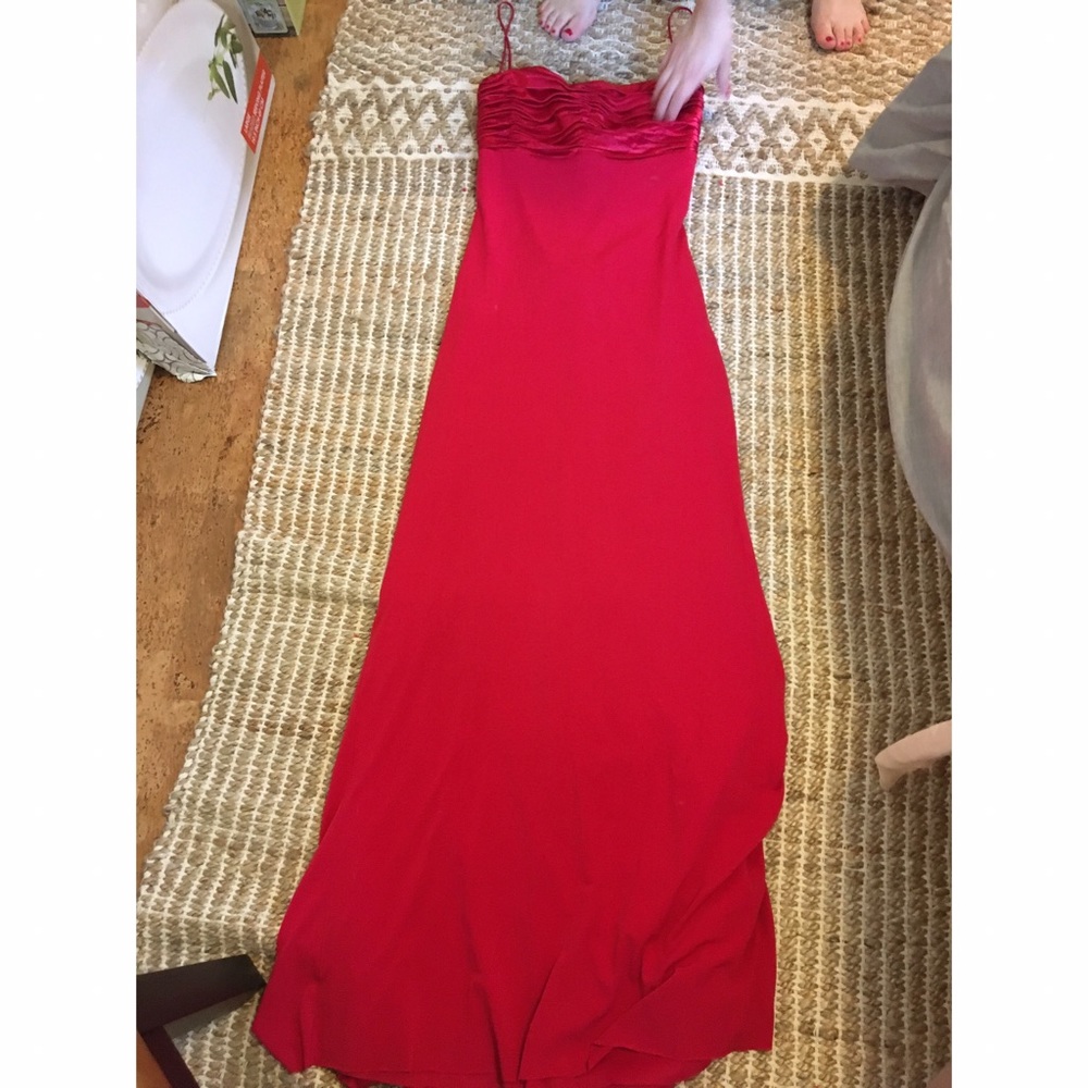 Red formal dress