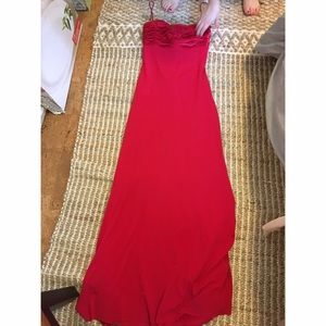 Red formal dress