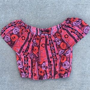 Cropped Off The Shoulder Top