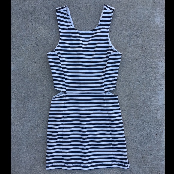 Striped Bodycon With Cut-outs - Picture 1 of 4