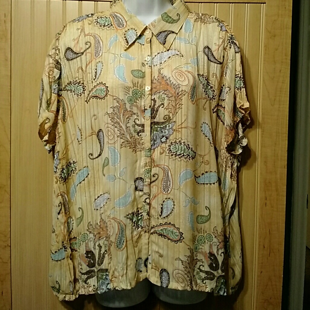 Paisley print top