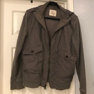 Grey hooded Banana Republic jacket size large