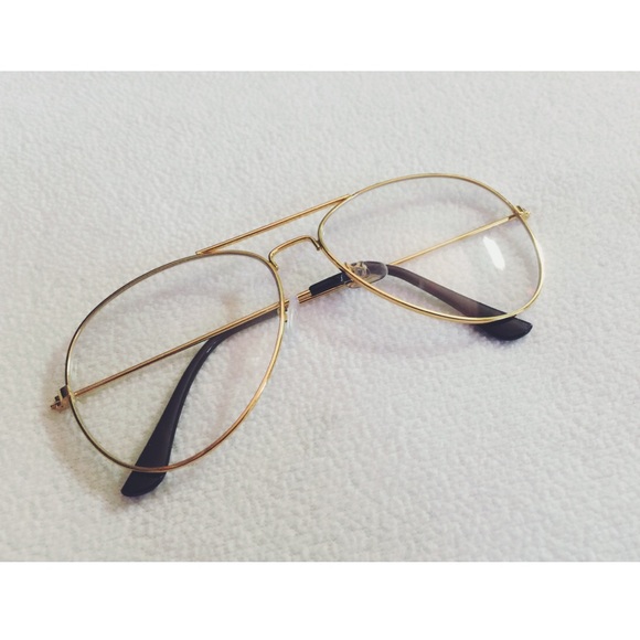 NEVER USED, fashion gold frame clear sunglasses - Picture 2 of 3