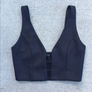 Black Cropped Tank Top