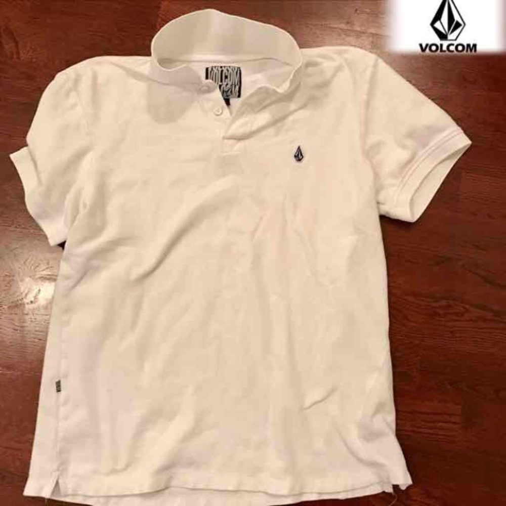 Men's Volcom white polo/tee L