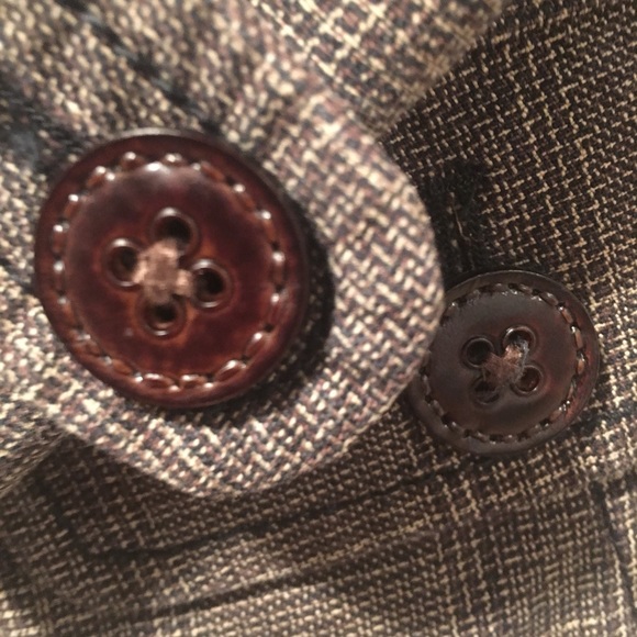 ANN TAYLOR LOFT herringbone flounce fringe blazer - Picture 2 of 8