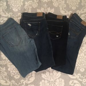 4 pairs of Abercrombie destroyed jean bundle