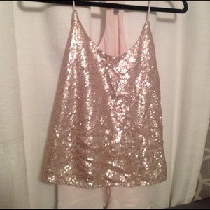 Rose gold top sequins