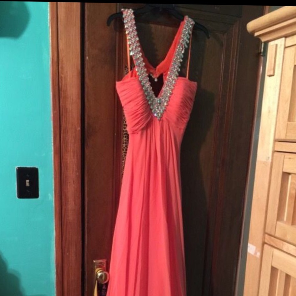 Coral prom dress