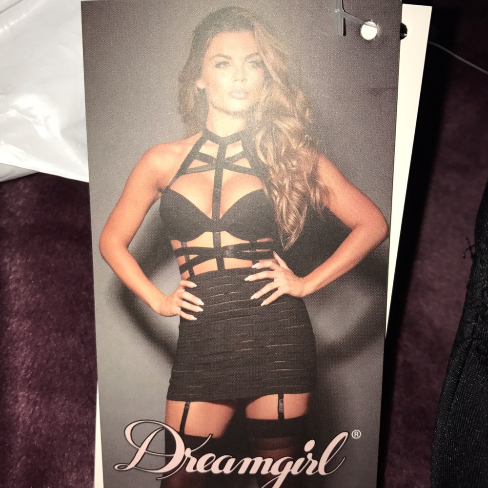 Black Bandage Garter Slip