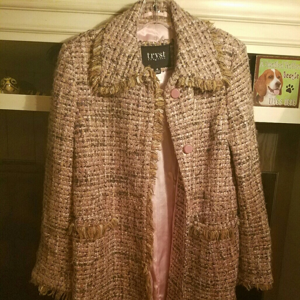 Tryst Chenille mid lentgh coat