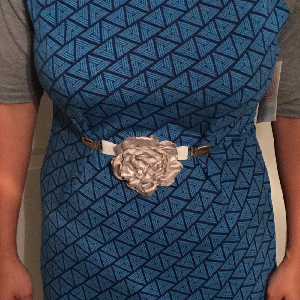 7"dress cinch clip with interchangeable flowers!