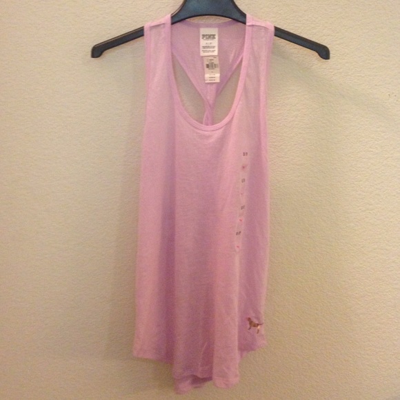 🎈🆕 PINK Victoria's Secret twisted racer back top - Picture 2 of 6