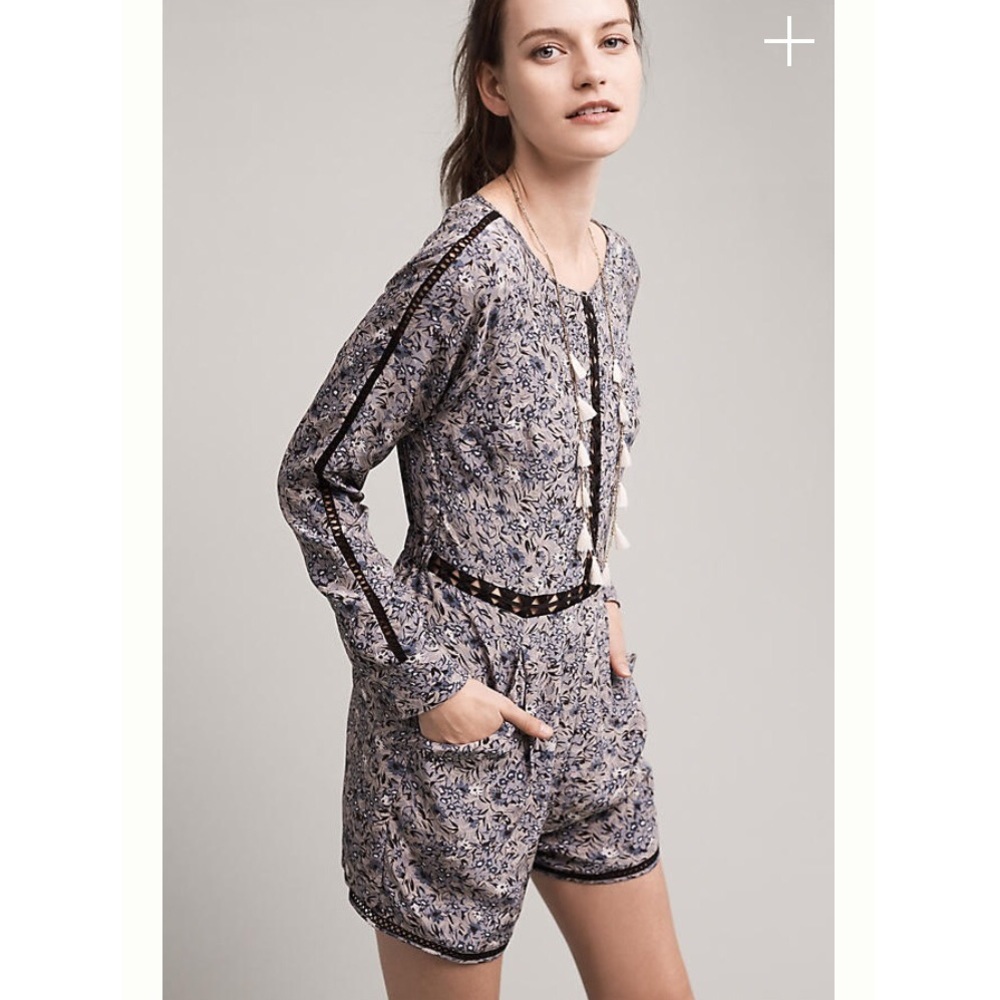 Anthropologie Hettie Lace Romper
